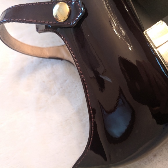 Napoleoni Dark Red Gold Heel Pointed Toe Flats 37 - Picture 3 of 8